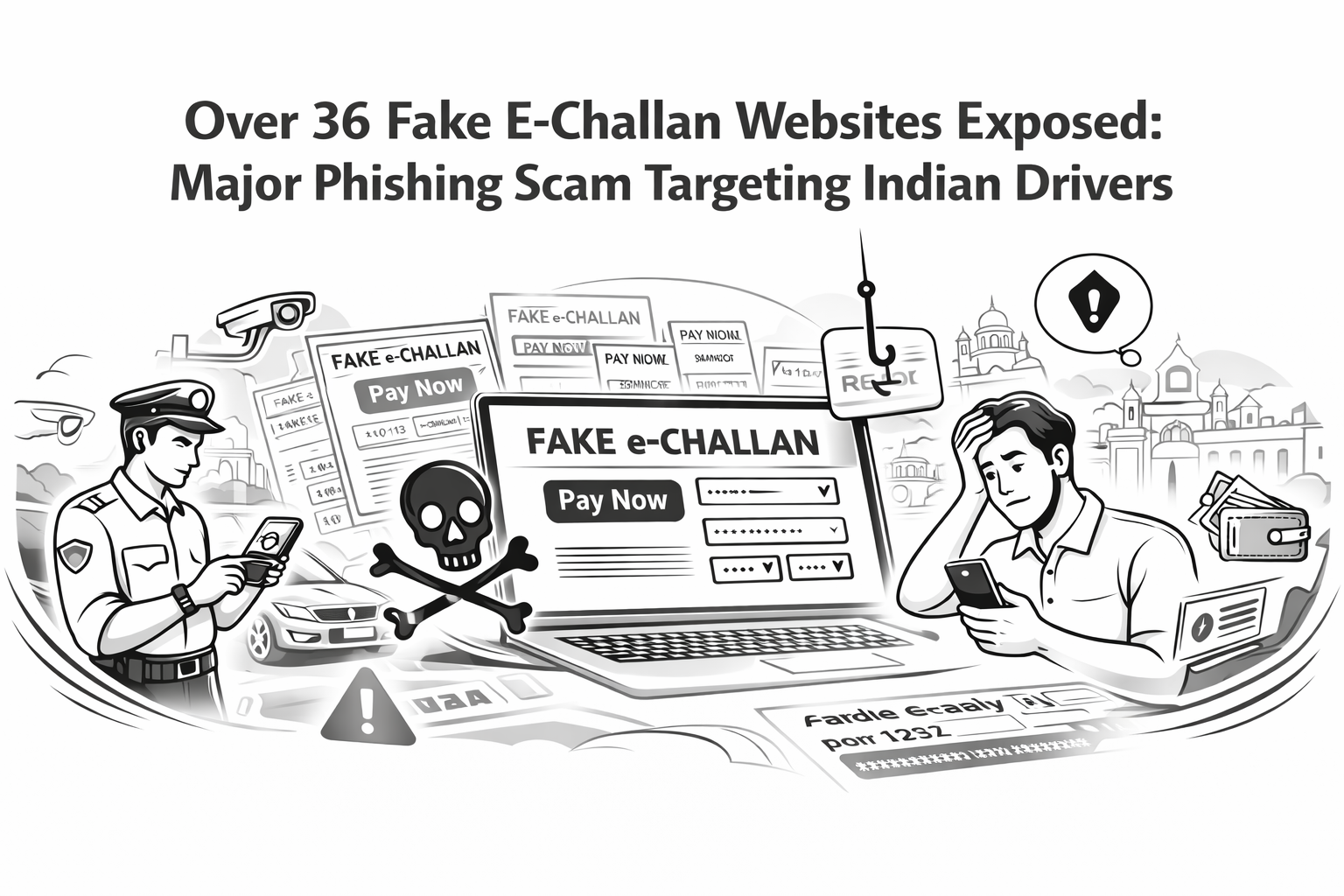 Over 36 Fake E-Challan Websites Exposed: How Indian Drivers Can Avoid Phishing Scams Lawyered